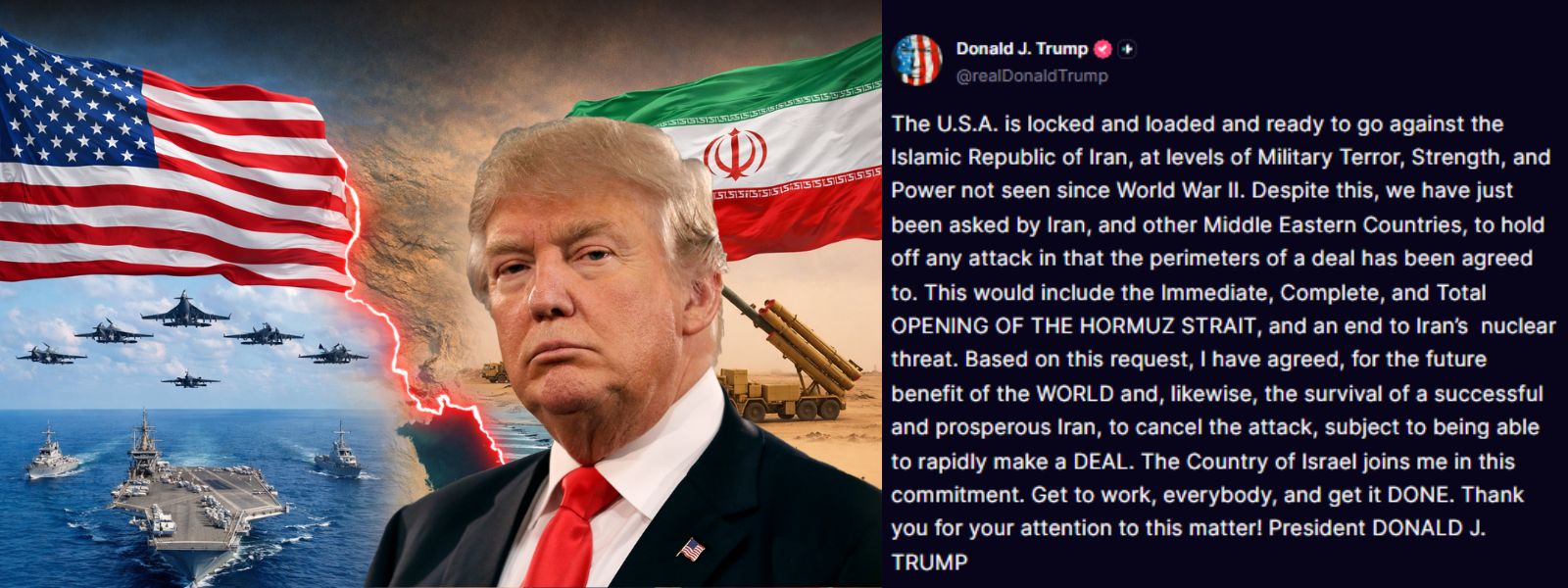 Trump Says He Will Hold Off on Fresh Iran Attack